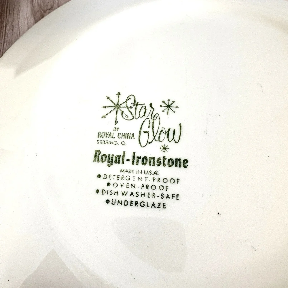 Royal China‎ Star Glow Atomic Dinner Plates 11